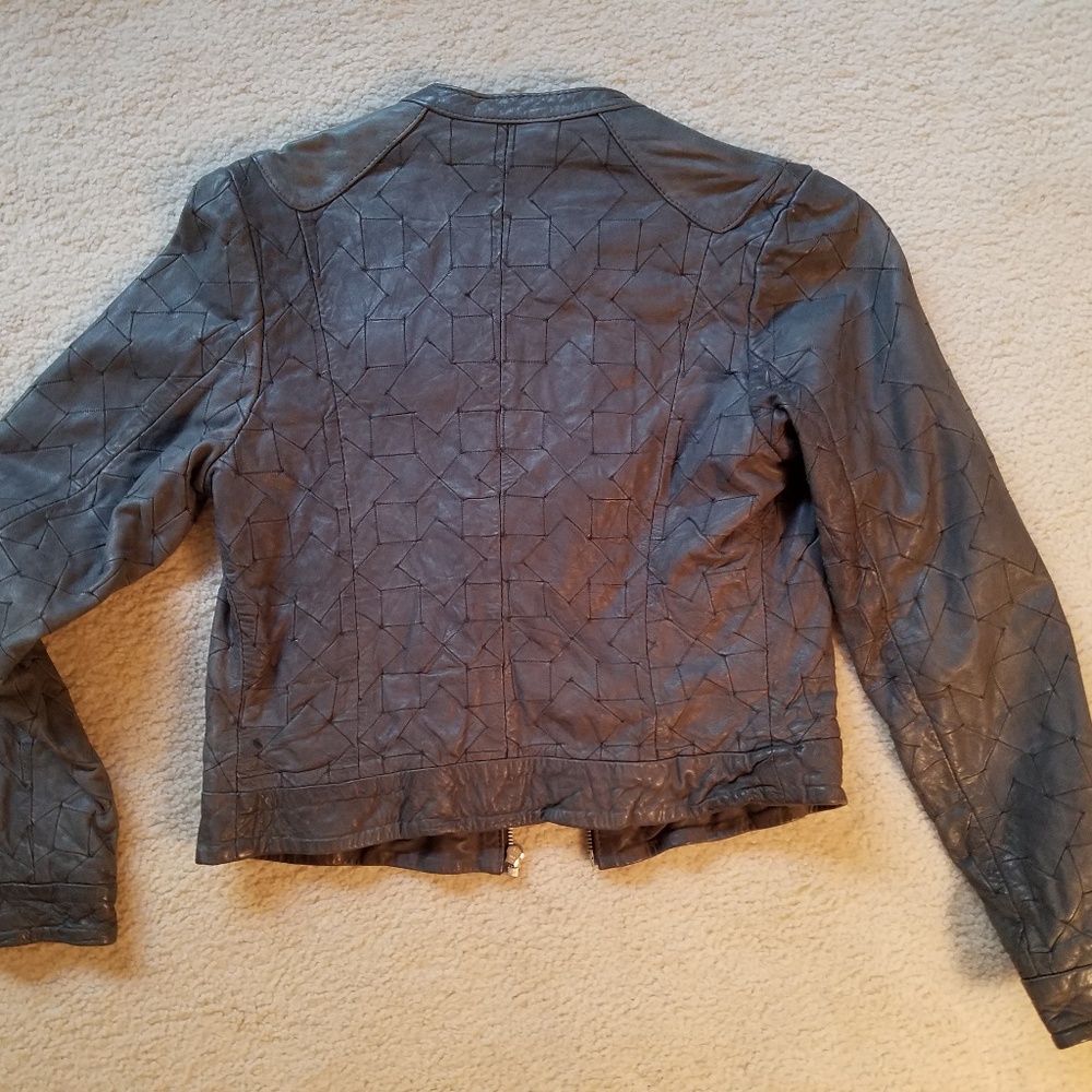 ***Doma Cropped Patchwork Leather Jacket*** - image 4